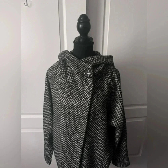 Sweaty Betty | Rare Black and White Dolman Sleeve Wool Blend Jacket | Size XS/S - Picture 6 of 11